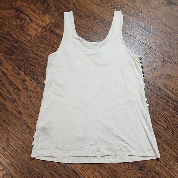 Rock & Republic Gold Sequined tank to - Picture 2 of 6